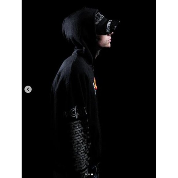 CKY BY ALICE Men's Black Graphic Zip Hoodie Size L - Picture 2 of 7